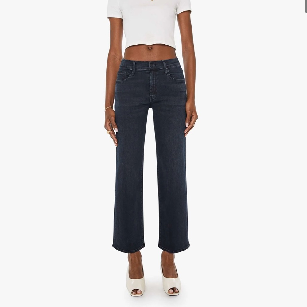 MOTHER The Mid Rise Zip Rambler Ankle Jean - Night in Venice, size 29